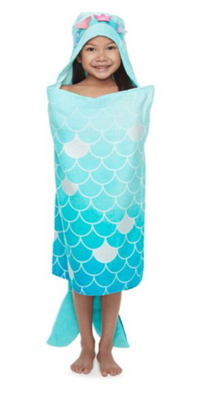 The Big One Mermaid Hooded Bath Wrap For Girls - $19.95