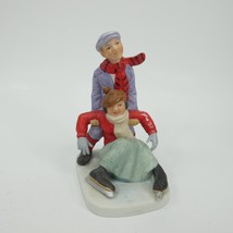 Norman Rockwell Danbury Mint Porcelain Figurine &quot;Skaters&quot;  1989  WIHZ# - £7.79 GBP