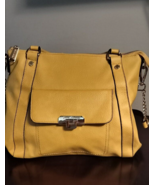 Steve Madden -YELLOW CROSSBODY/SHOULDER BAG WITH SILLVER CHAIN STRAP - $17.30