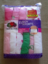 NWT Girl’s 11-Pack Boy Shorts by Fruit of the Loom Size 14 - £8.59 GBP