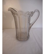 Vintage  Clear Glass Pitcher Retro Drinking Beverage Pitcher Grey tinted - $23.99