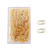 200 Pcs Small Gold Paper Clips Love Heart Shaped Paperclips Stainless St... - $18.99