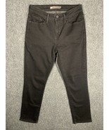 Levis Strauss Denim Mid Rise Skinny Jeans Black Womens Size 6 28x30 Stre... - £12.41 GBP