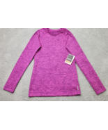 Reebok Activewear Shirt Girls Large Purple Space Dye Long Sleeve Crew Ne... - $25.19