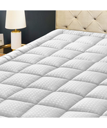 Twin XL Mattress Pad Quilted Fitted Mattress Protector Cooling Pillow To... - $30.24