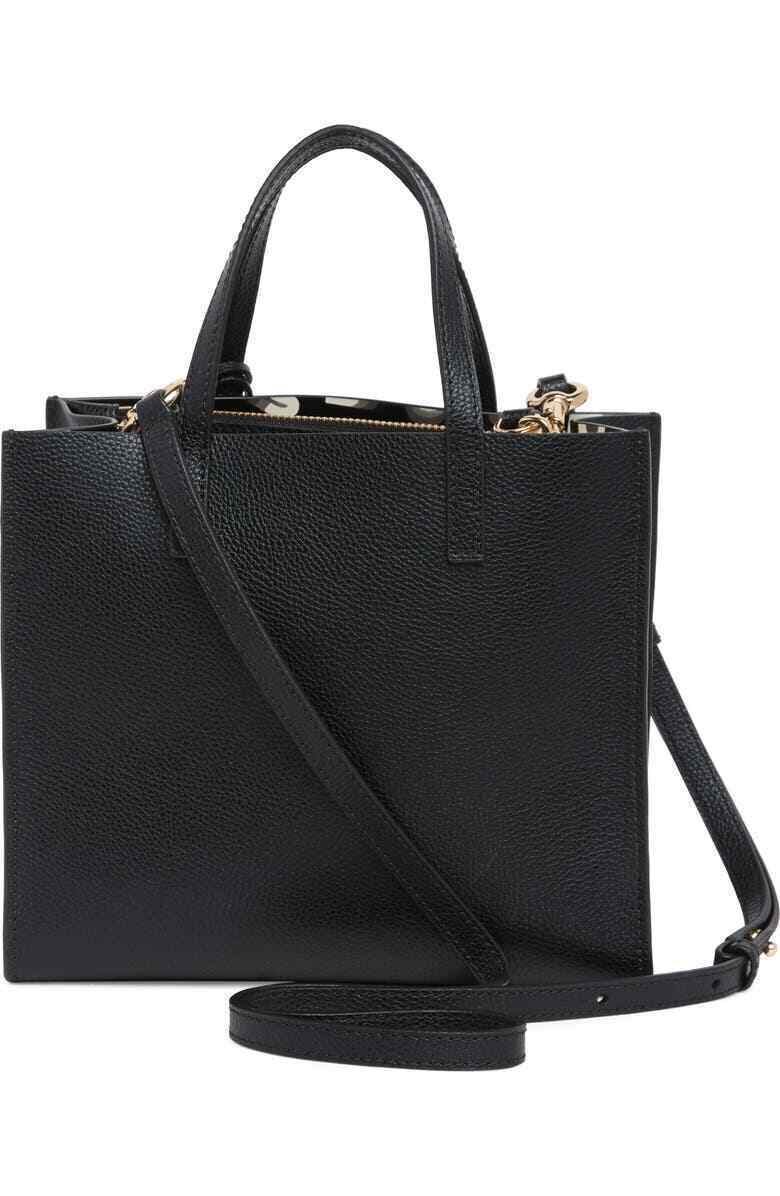 Marc Jacobs Mini Grind Coated Leather Crossbody Tote Bag Satchel ~NWT~ Black Item image 3
