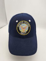 US Navy Embroidered Black Hat Adjustable Strap--MINT - £10.00 GBP