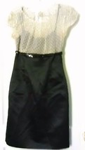 Tahari Arthur S. Levine Little Black Dress w/Silk Polka Dot Top &amp; Skinny Belt 4P - £28.60 GBP