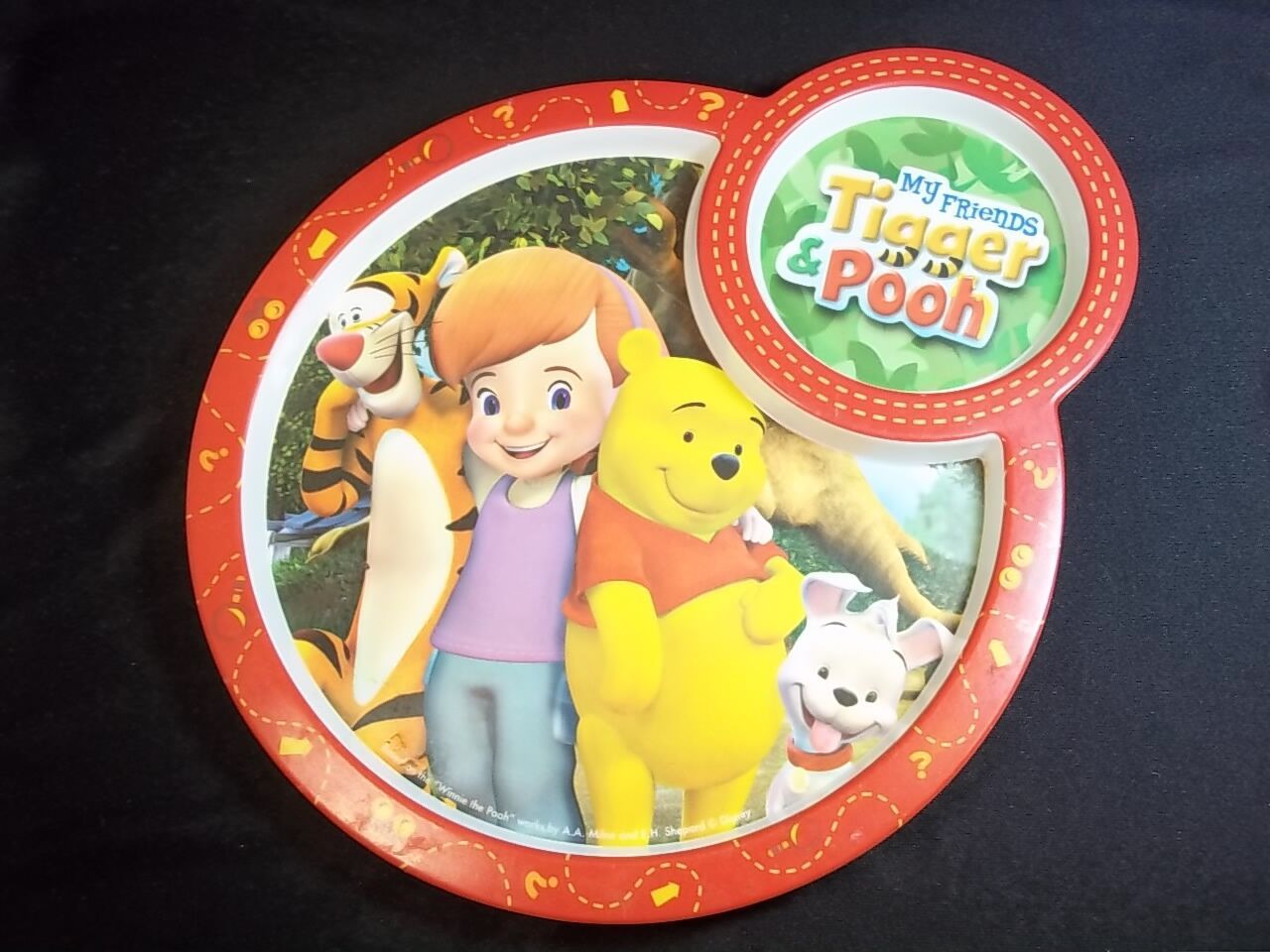 Primary image for Disney Store 2 part melamine plate My Friends Tigger & Pooh Round