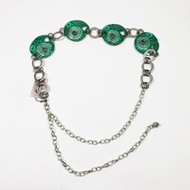 Treska Green and Silver Tone Chain Link Belt - $19.79