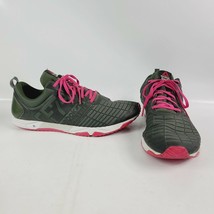 Reebok Crossfit Men’s Size 13 Mesh Training Shoes CF74 Olive Green Pink - £33.63 GBP