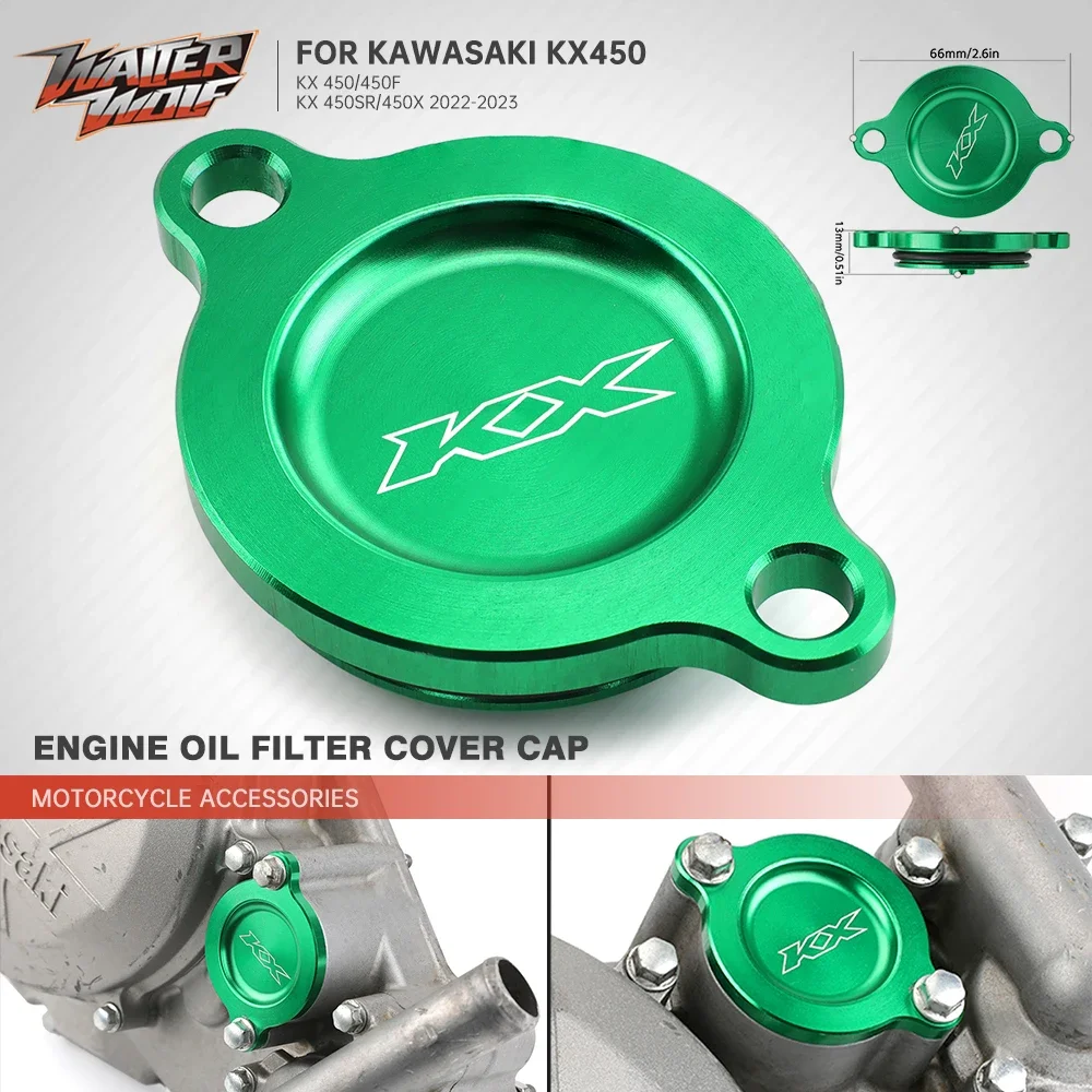 KX250F KX450 Engine Oil Fuel Filter Cover For Kawasaki KX250 2006 KX450F Kxf Kx - £13.94 GBP+