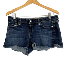 Paige Blue Denim Cut Off Shorts Sz 30 Stretch Women&#39;s Cotton Blend - $28.80