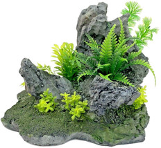 Deco Replicas Grey Rock Aquascape Ornament for Aquariums - 8L x 6W x 6.5H - £33.43 GBP