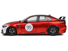 2022 Alfa Romeo Giulia GTAm #99 Red Metallic with Black Top and Italian Flag Str - €115,56 EUR