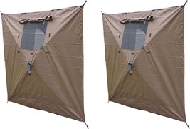 Brown (2 Pack) Clam Quick-Set Wind And Sun Panel Attachment For Traveler, - £35.87 GBP