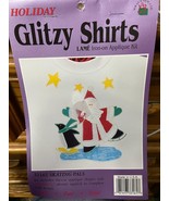 Holiday Glitzy Shirts Iron-on Applique Kit Skating Pals #33161 Santa BD1 - £6.16 GBP