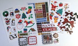 Scrapbooking Stickers &amp; Stamps Set 8 Pack Christmas Lot Embellishments - £6.29 GBP