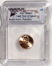 2025-D MS 67 Lincoln Shield Cent (Penny) ICG - Last Year of Issue #3 - $68.31