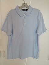 CLAIBORNE MEN&#39;S SS BABY BLUE COTTON/POLYESTER  POLO SHIRT-L-BARELY WORN-... - $8.99