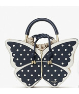 Kate Spade WING IT BUTTERFLY Polka Dot/Wicker Satchel/Bag New - £399.66 GBP