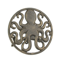Zeckos Cast Iron Octopus Decorative Wall Mounted Hanging Garden Hose Holder - £58.42 GBP+