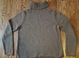 Gander Mountain Sweater 100% Cotton Sage Olive Green Guide Series Turtle Neck Med - £18.15 GBP