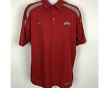 Nike Men’s Ohio State Team Polo Size L Red TL12 - £7.77 GBP