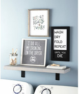 Laundry Room Wall Art Prints Funny Edgy Farmhouse Decor Quotes Signs Pic... - $18.96 CAD+