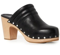 NEW $348  Paige Robbie Studded Clog In Black Leather Women&#39;s Size 9 M - $39.57