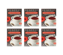 China Mist Zesty Hibiscus Ginger Organic Herbal Tea, 6/15 count boxes - £39.34 GBP