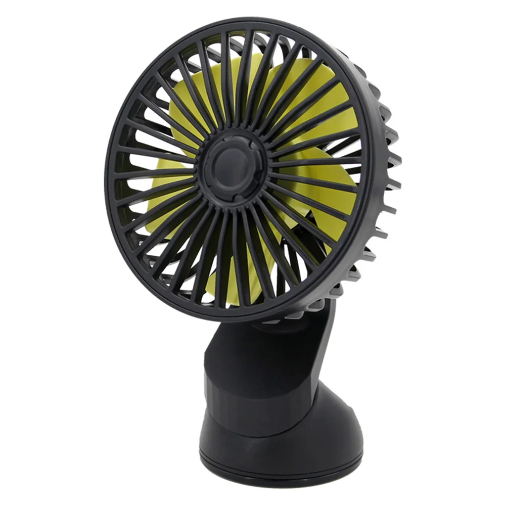 Vehicle Fan 3 Wind Speed Angle Adjustable USB Air Circulation High Airflow - £11.58 GBP