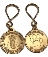 Saint Francis of Assisi Patron Saint of Pets/Protect My Pet Keychain Paw... - £7.90 GBP