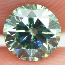 Round Shape Diamond Fancy Green Color SI1 Loose Real Enhanced 0.43 Carat 4.82 MM - £301.60 GBP