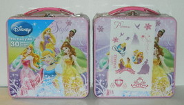 Walt Disney Princesses Carry All Sticker Tin Tote Lunchbox, NEW SEALED - $16.40