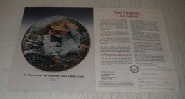 1990 Bradford Exchange Ad - A Time to Love Plate - Our Children, Our Future - £14.78 GBP