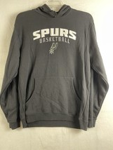San Antonio Spurs Hoodie Sweatshirt Mens Medium Black Adidas - £14.69 GBP