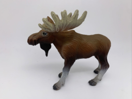 Safari Ltd Male Bull Moose Retired 1997 Wildlife Animal Figure 3-3/4&quot; - Preowned - £11.33 GBP