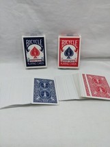 Lot Of (2) Bicycle Rider Back Poker Size Playing Card Decks (1) Red (1) Blue - £12.81 GBP