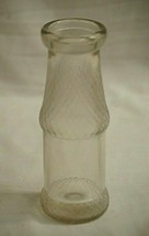 Old Vintage Cleveland Half Pint Dairy Milk Bottle Clear Glass Diamond Pa... - £19.70 GBP