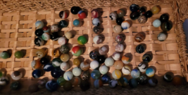 Medium Lot of Vintage Marbles Multicolor Speckled Swirling Dark Solid Colorful - $29.99