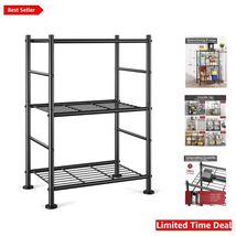 Elegant 3-Tier Metal Shelf Organizer for Kitchen &amp; Garage - 18" x 12" x 30" - $44.50