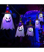 5Pc Halloween Ghost String Light Hanging Witch Hat Decoration Indoor Out... - $426.79 MXN