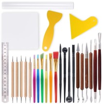 26Pcs Modeling Clay Sculpting Tools Kits, Handle Double-Sided Set, Watercolor Pe - £23.05 GBP