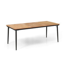 79 Inch Acacia Wood Outdoor Dining Table for 8 with 1.9 Inch Umbrella Hole - Col - €211,52 EUR