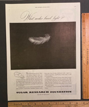 Vintage Print Ad Sugar Research Foundation Bread Light Feather 1940s Eph... - $13.71