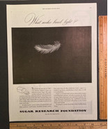 Vintage Print Ad Sugar Research Foundation Bread Light Feather 1940s Eph... - £10.73 GBP