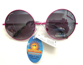 Oversized Round Circle Sunglasses John Lennon Style Classic Unisex Fushi... - £5.88 GBP