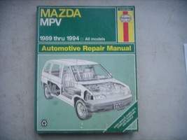 Mazda MPV mini-van, Haynes Repair Manual, Service Guide 1989-1994. Book - $9.65