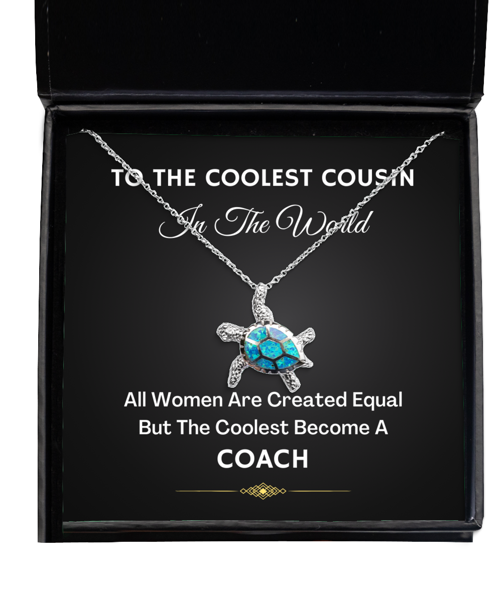 Primary image for Coach Cousin Necklace Gifts - Turtle Pendant Jewelry Present From Cousin With 